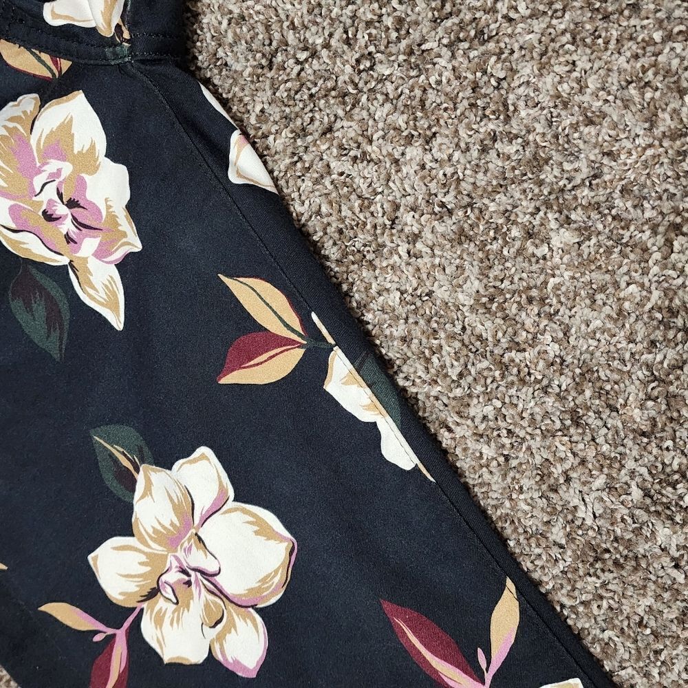 7 for all mankind Navy Blue Floral spring Print Ankle Skinny Jean - Picture 8 of 16